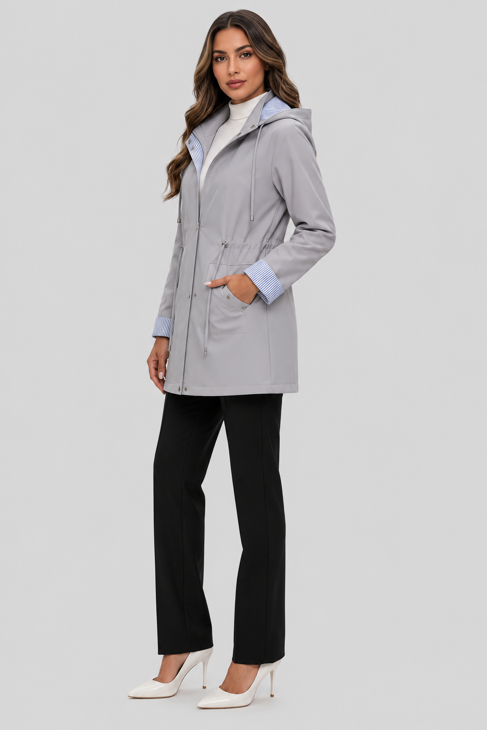 Virginia | parka midi con cappuccio