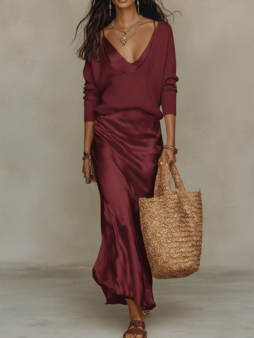 Fiorenza | abito midi con maglione