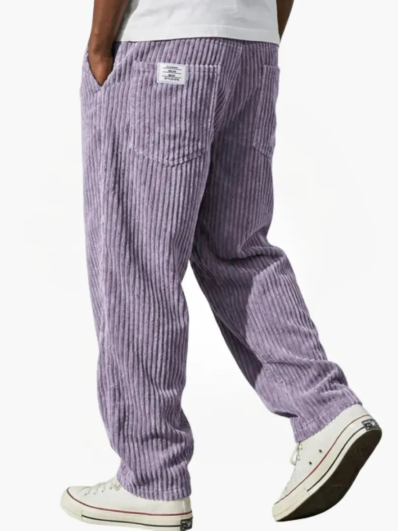 Pantaloni velluto uomo a coste con coulisse – Franco