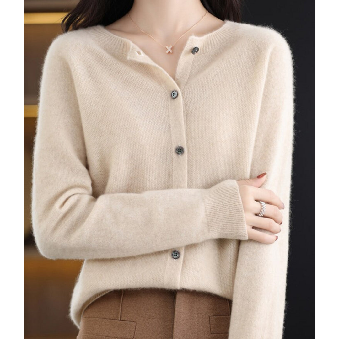 Livia – cardigan donna in lana merino e cashmere