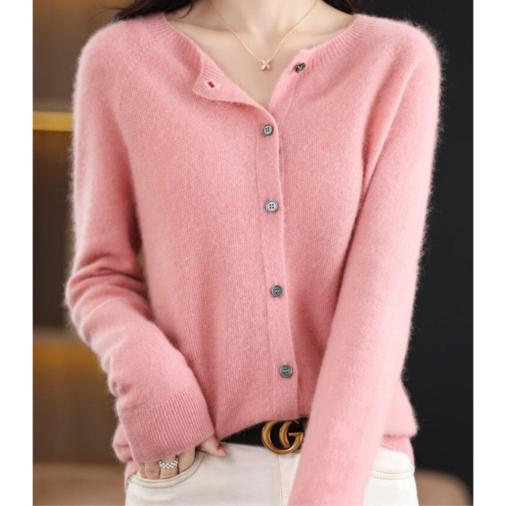 Livia – cardigan donna in lana merino e cashmere