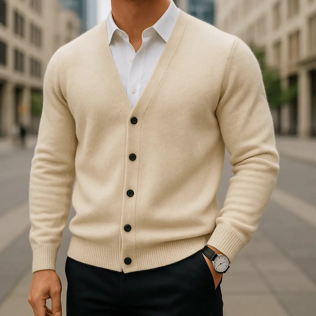 Renzo | cardigan uomo in cashmere con bottoni – cardigan elegante morbido