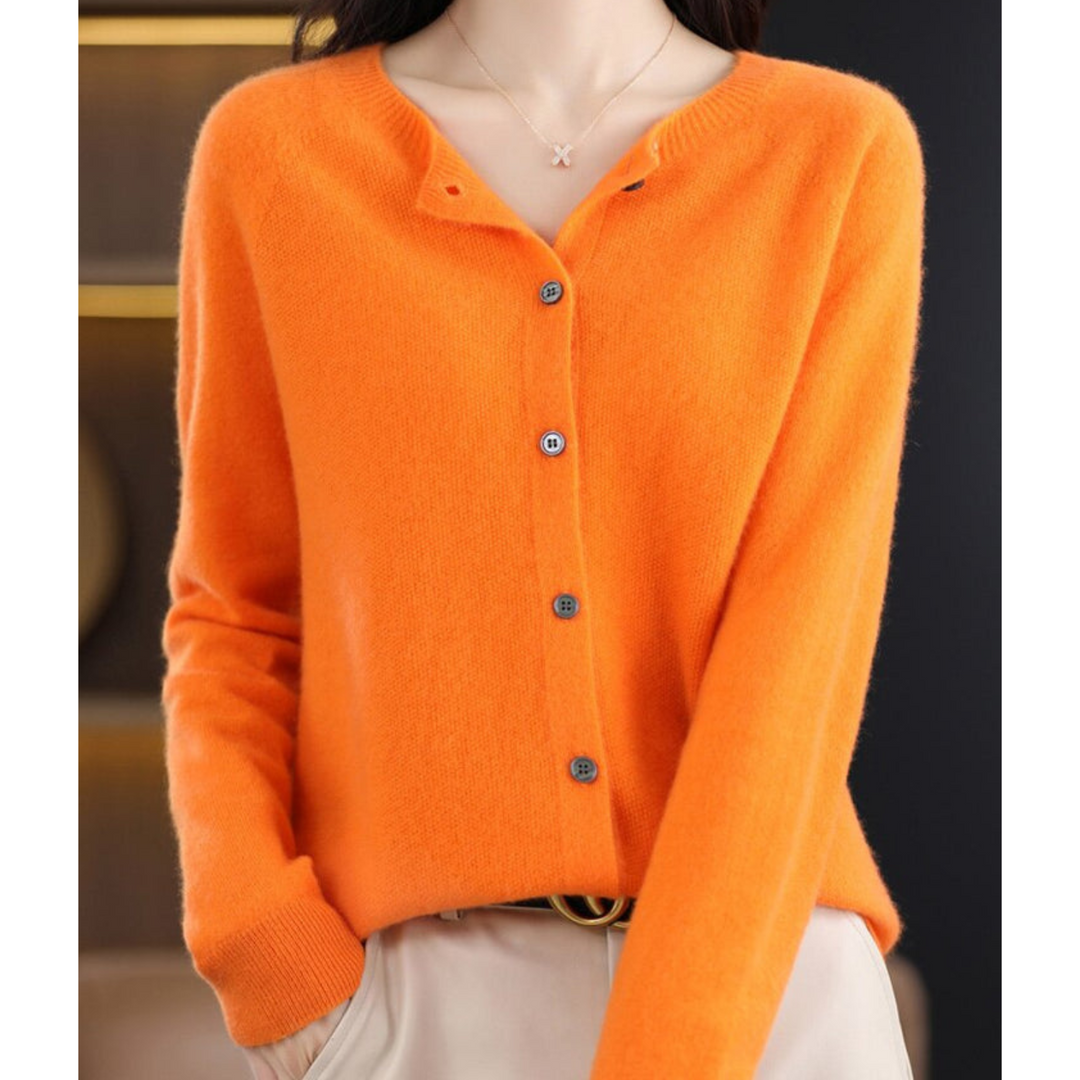 Livia – cardigan donna in lana merino e cashmere