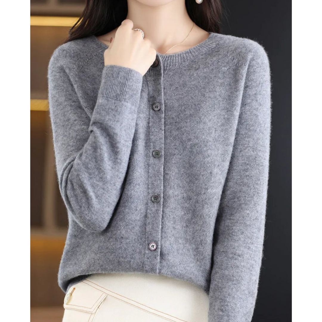 Livia – cardigan donna in lana merino e cashmere