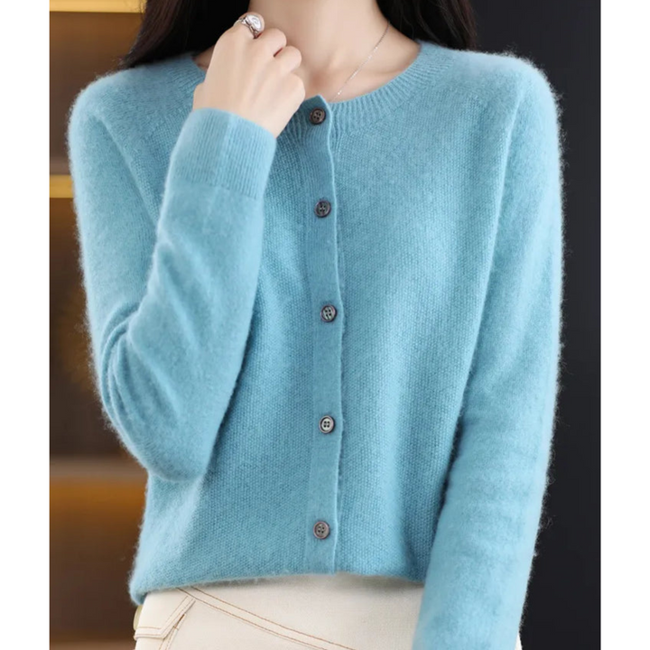Livia – cardigan donna in lana merino e cashmere
