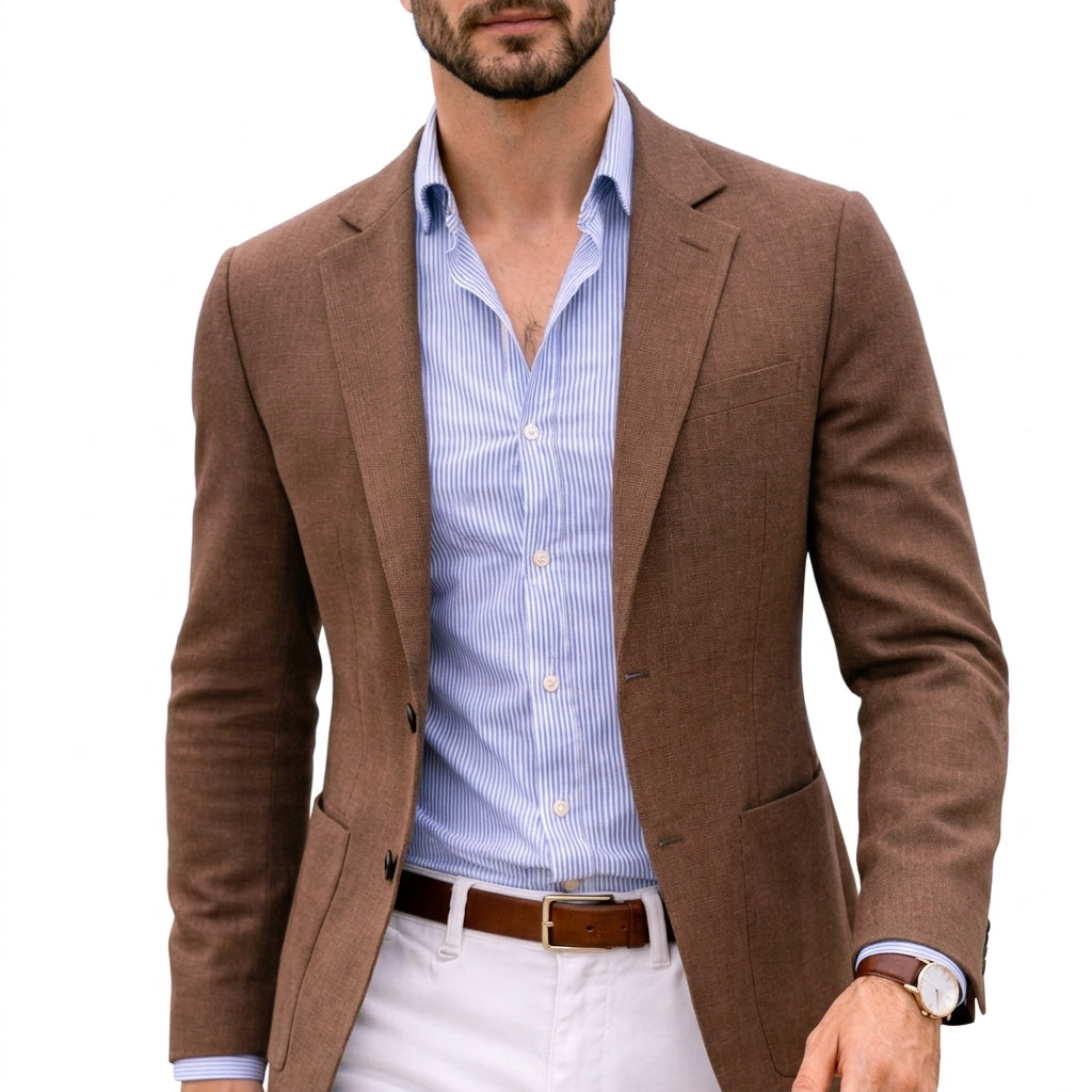 Tommaso | blazer uomo in maglia – giacca elegante morbida e traspirante