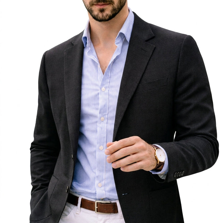 Tommaso | blazer uomo in maglia – giacca elegante morbida e traspirante