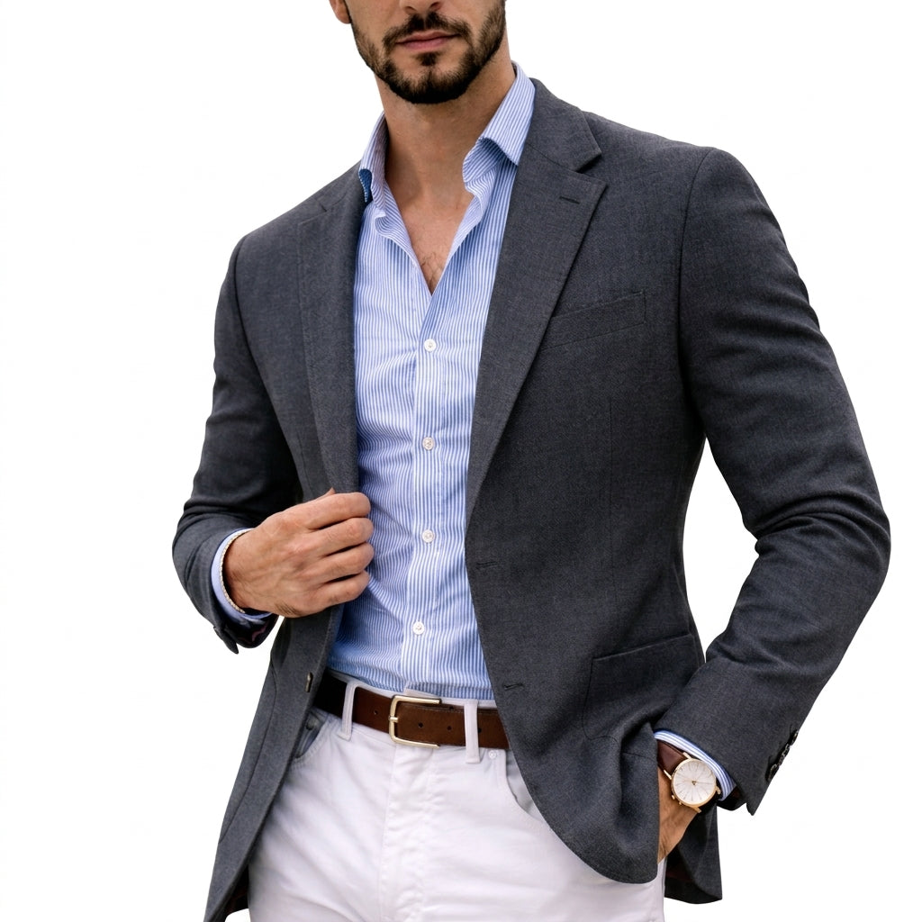 Tommaso | blazer uomo in maglia – giacca elegante morbida e traspirante