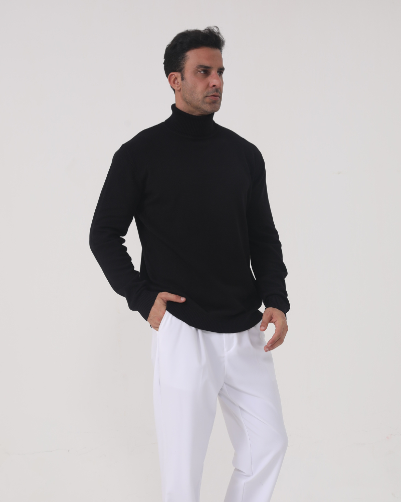 Federico | maglione collo alto uomo – dolcevita elegante slim