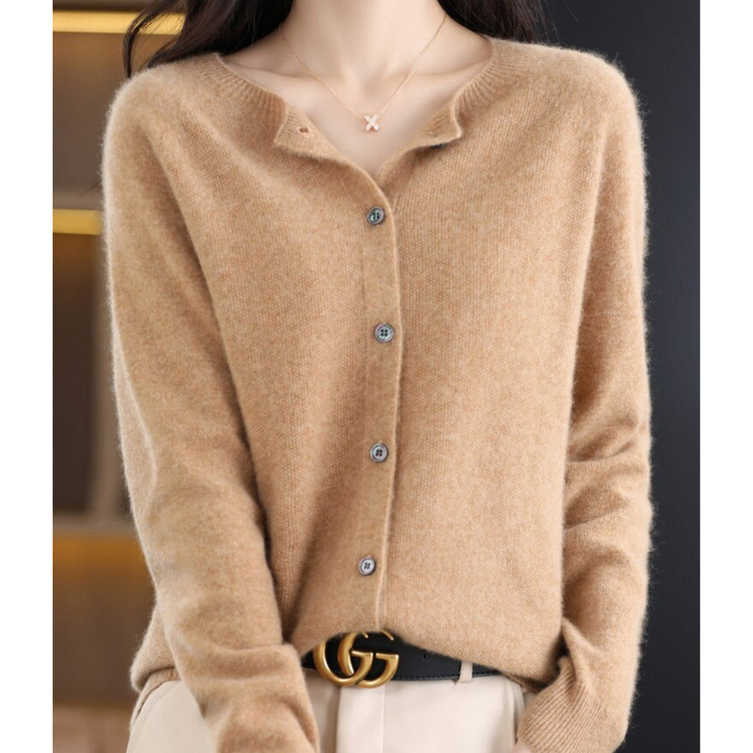 Livia – cardigan donna in lana merino e cashmere