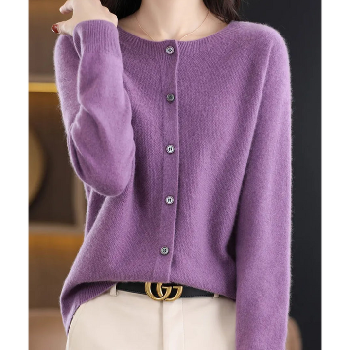Livia – cardigan donna in lana merino e cashmere