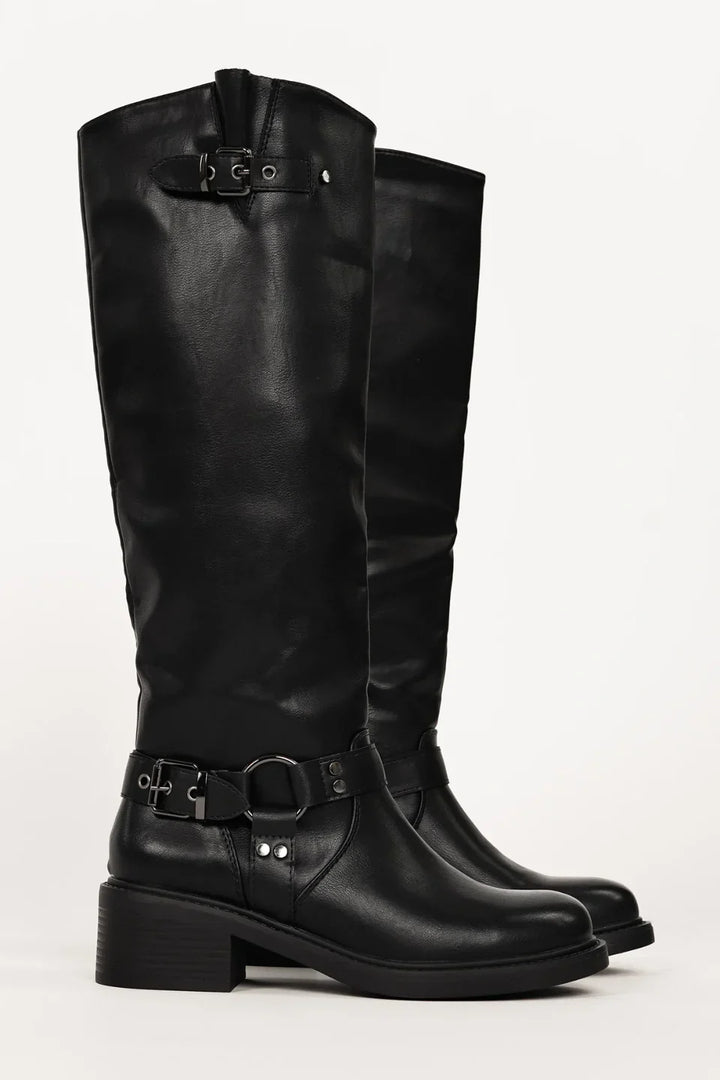 Licia | stivali biker con tacco largo