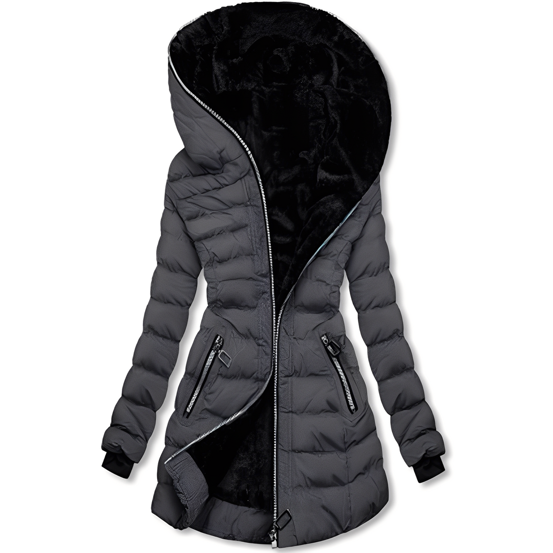 Piumino donna con cappuccio foderato – Gioia