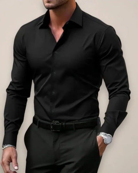 Zeno | camicia stretch colletto strutturato