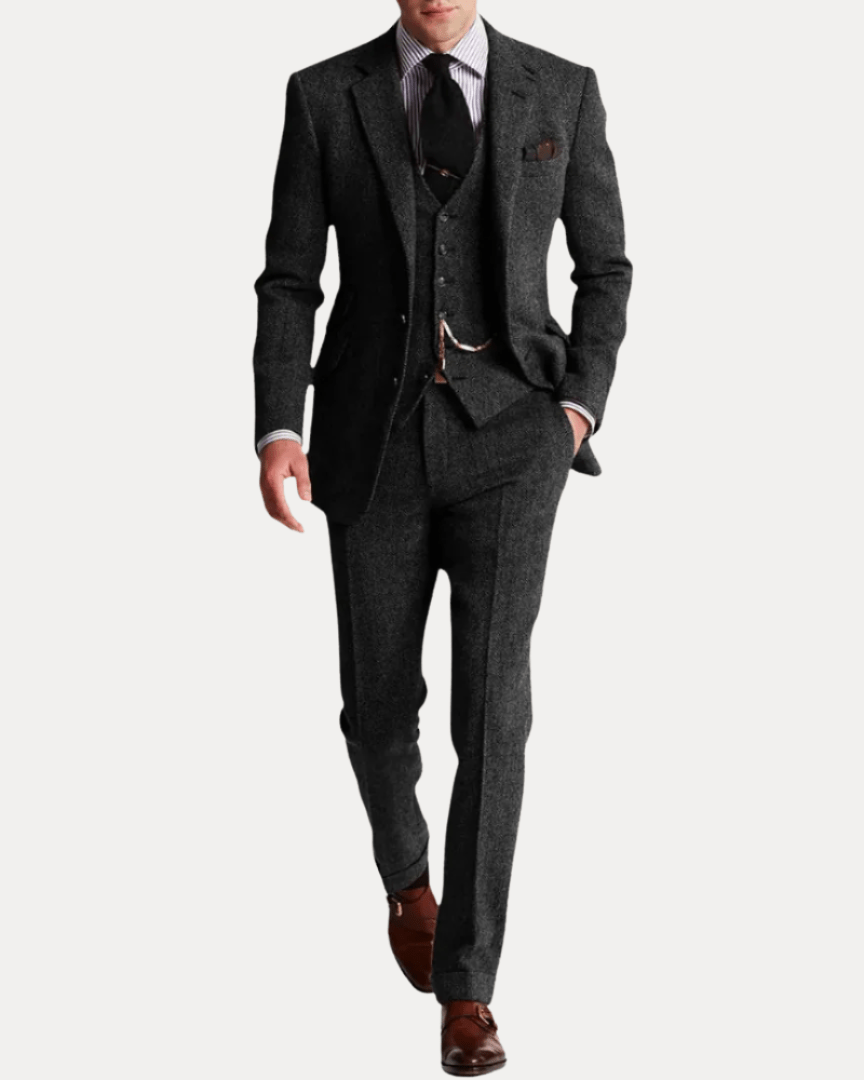 Raffaele – abito uomo tre pezzi in tweed di lana