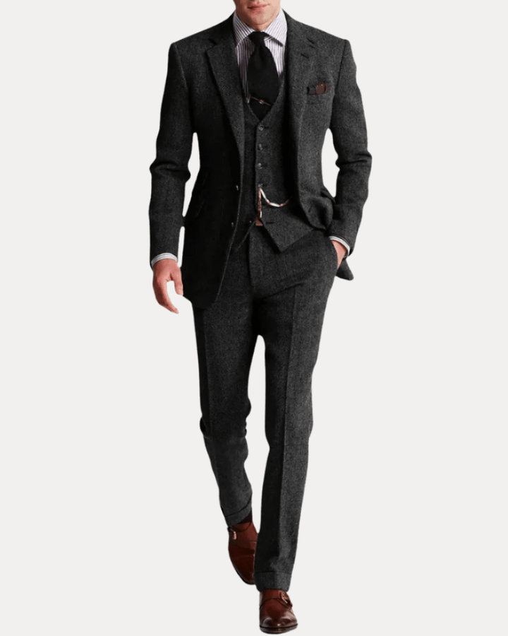 Raffaele – abito uomo tre pezzi in tweed di lana