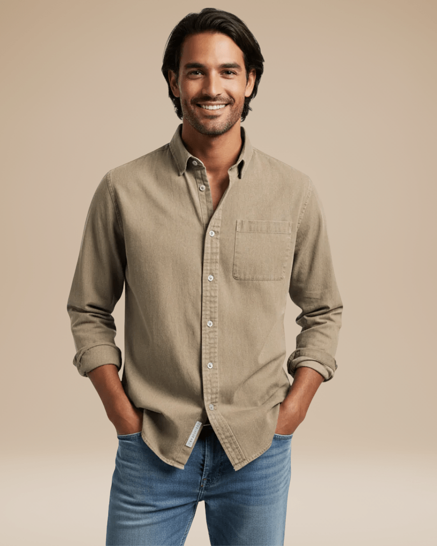 Ugo | camicia in cotone spazzolato