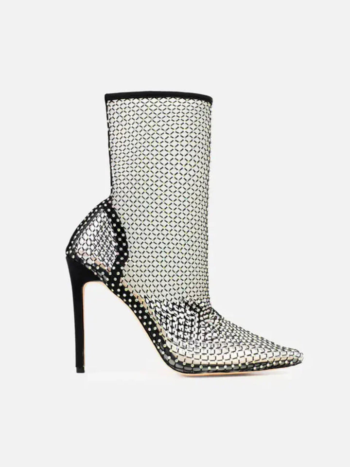 Samanta | stivaletti in rete con strass