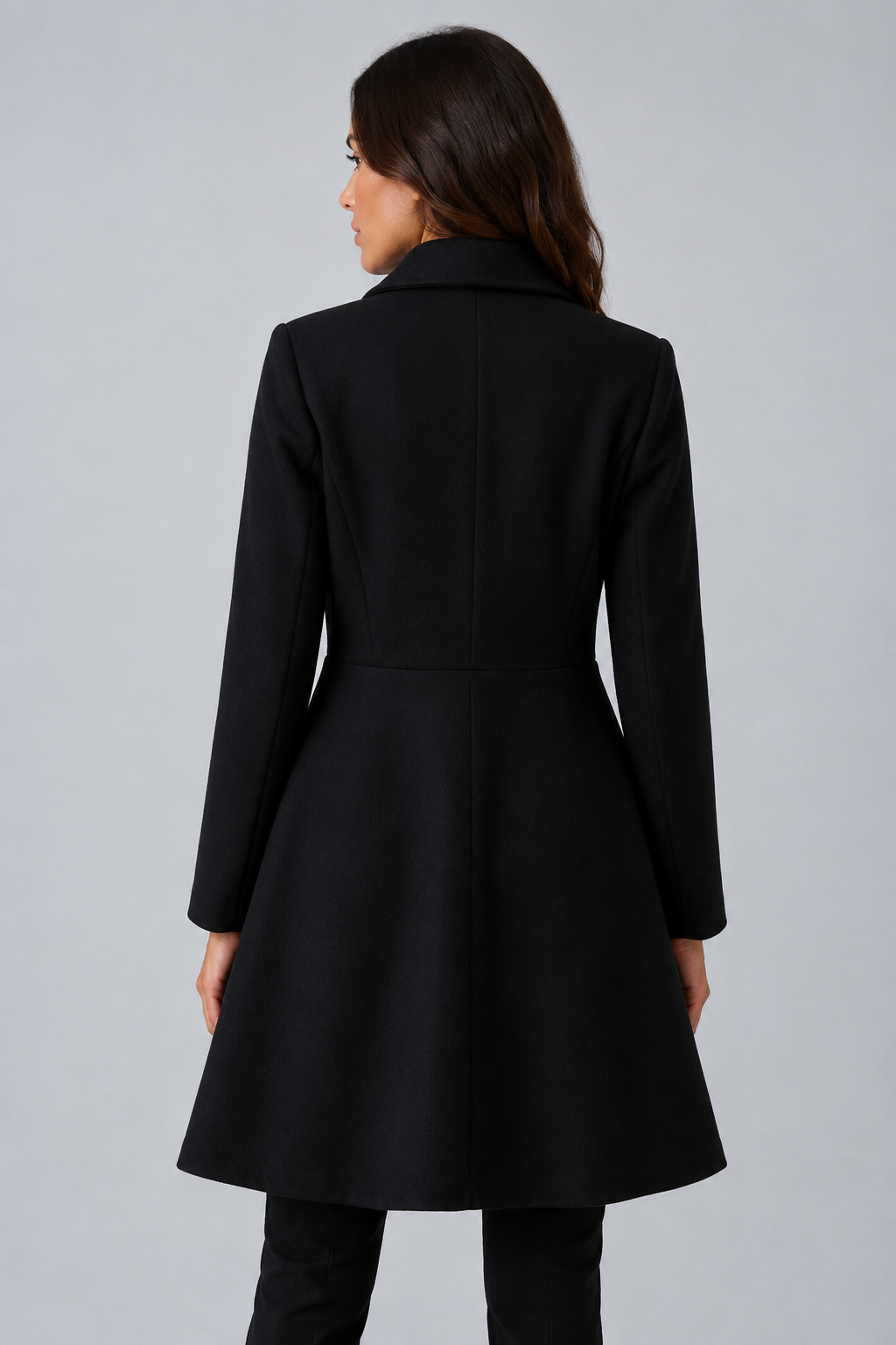 Sabrina | cappotto midi con collo a scialle