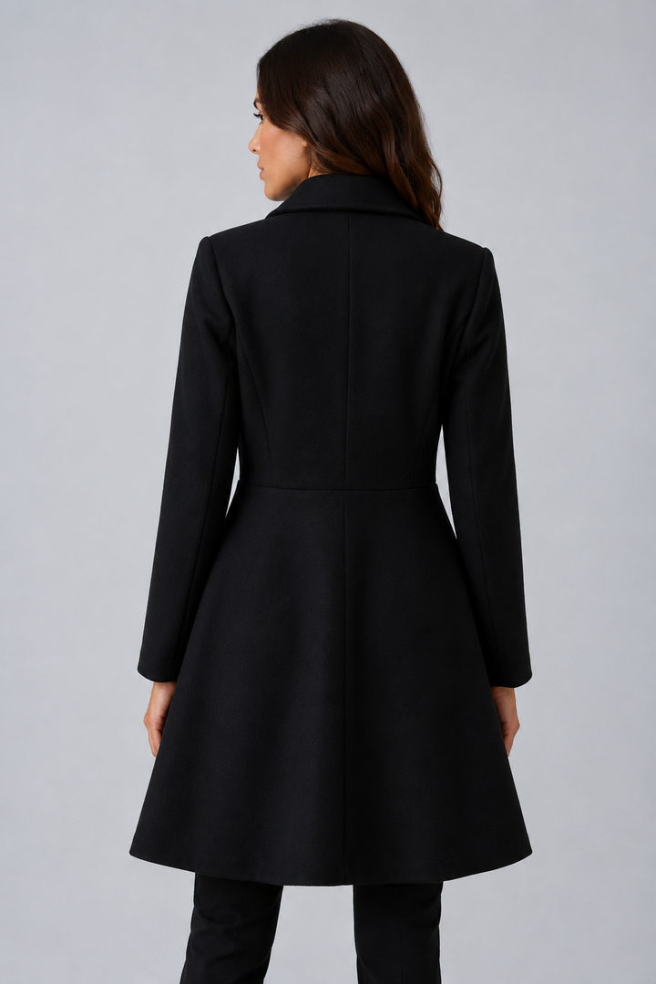 Sabrina | cappotto midi con collo a scialle