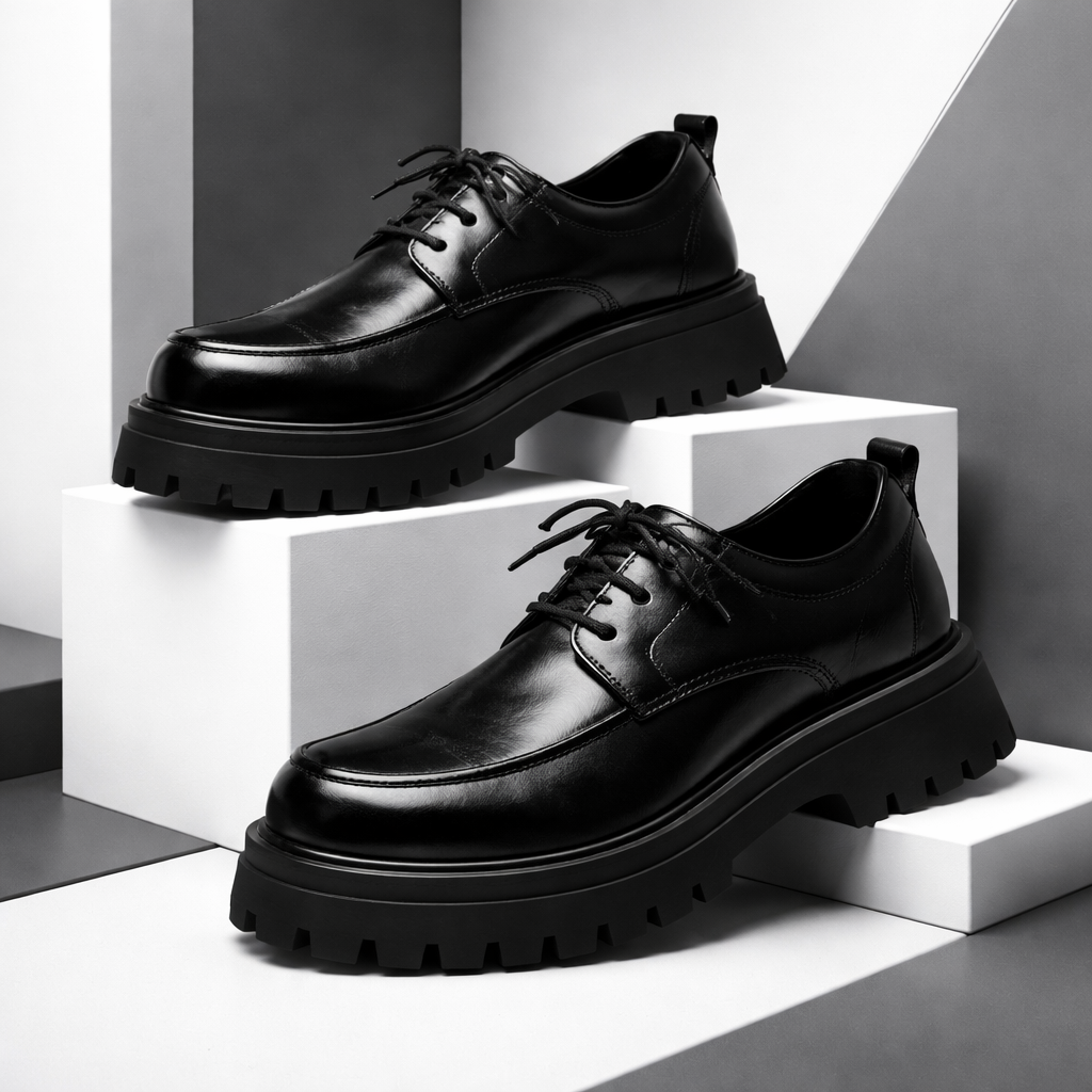 Aldo | scarpe derby uomo in pelle con suola carrarmato – scarpe stringate lucide