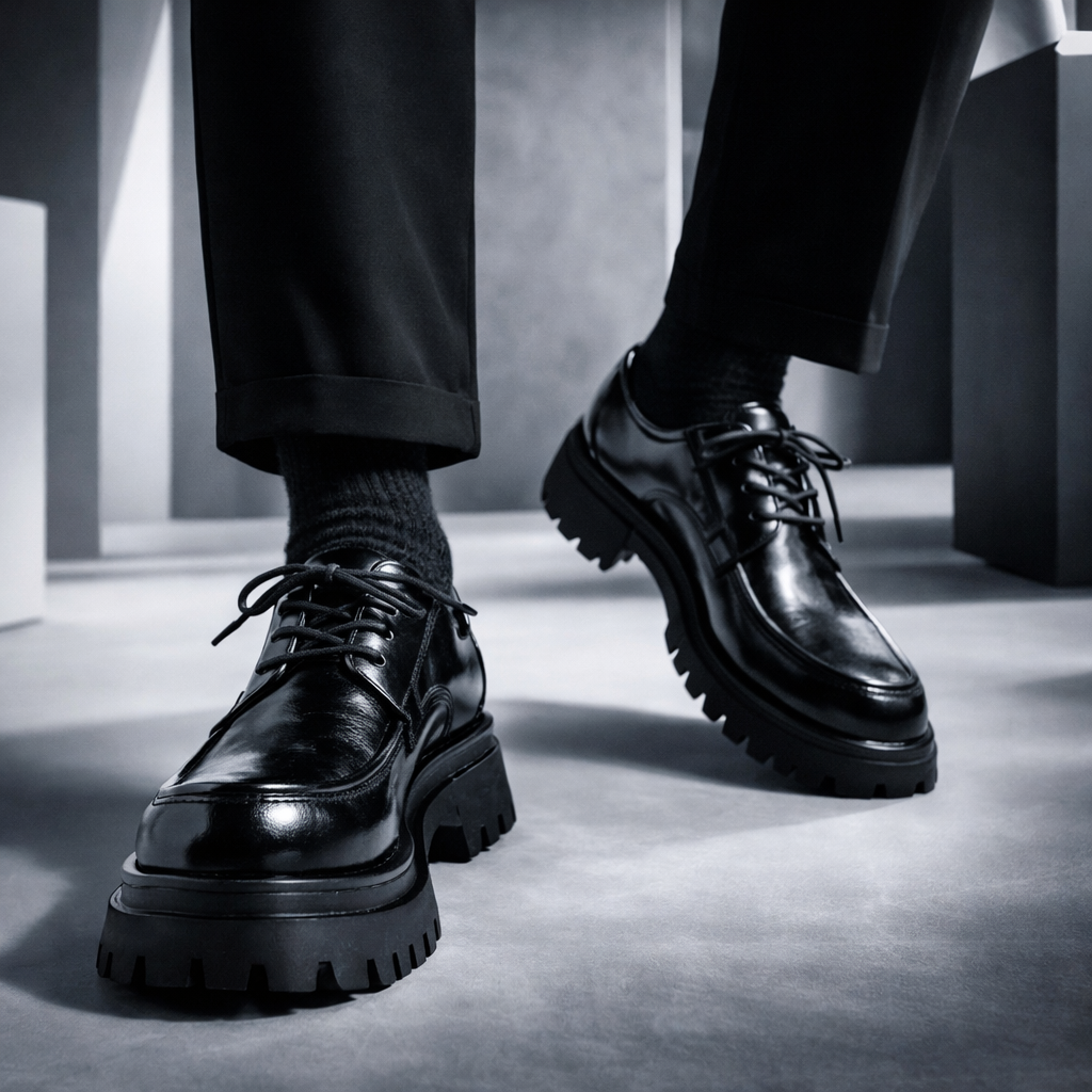 Aldo | scarpe derby uomo in pelle con suola carrarmato – scarpe stringate lucide