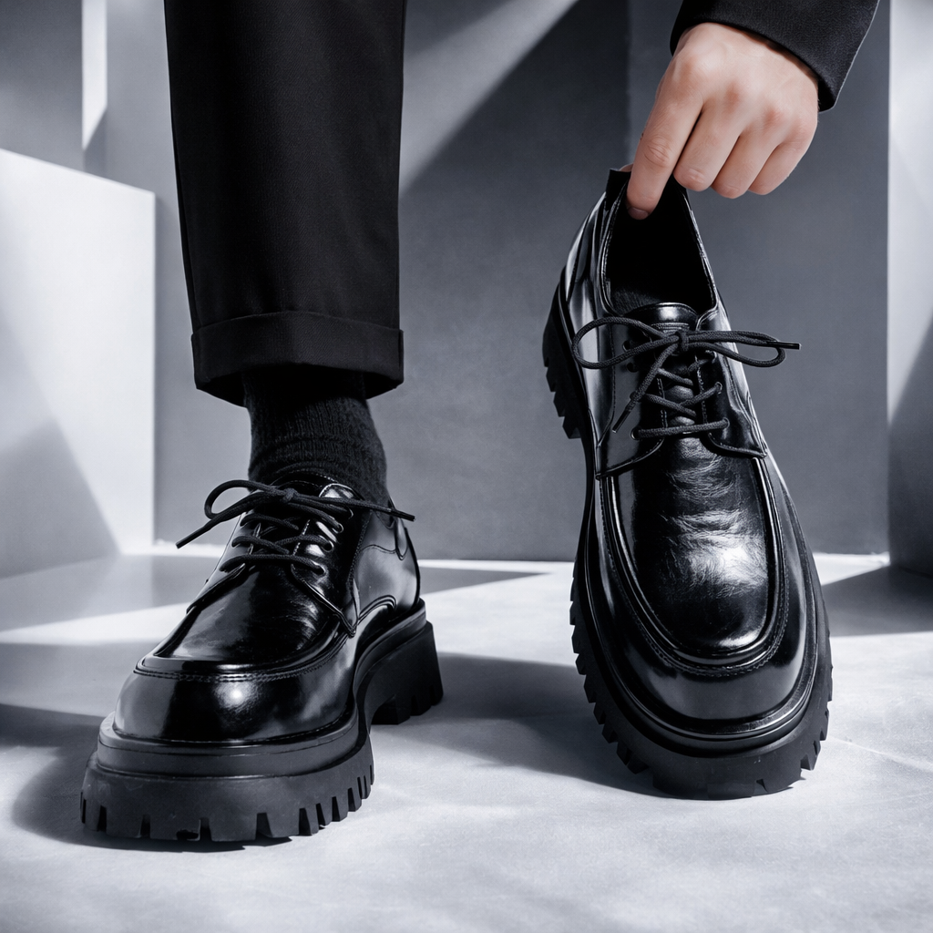 Aldo | scarpe derby uomo in pelle con suola carrarmato – scarpe stringate lucide