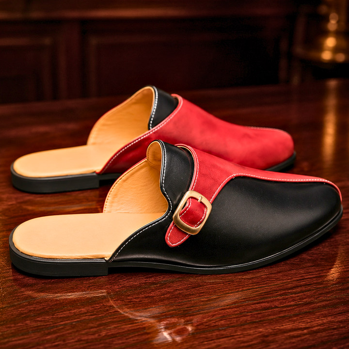 Vincenzo | mocassini uomo in pelle con fibbia – slip on bicolore eleganti