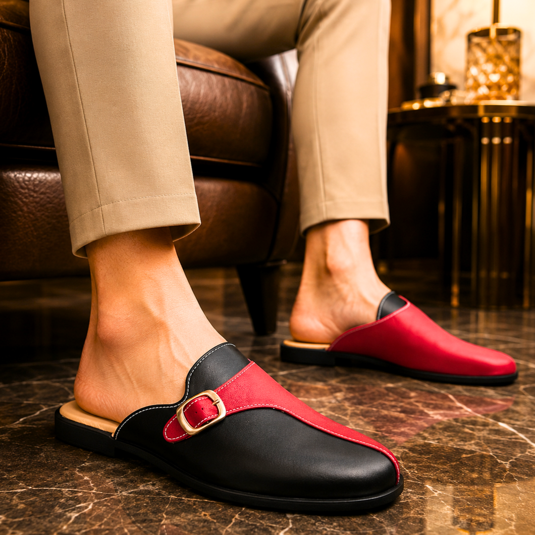 Vincenzo | mocassini uomo in pelle con fibbia – slip on bicolore eleganti