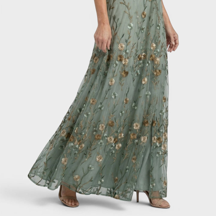 Abito lungo donna a fiori con scollo a V – Daniela