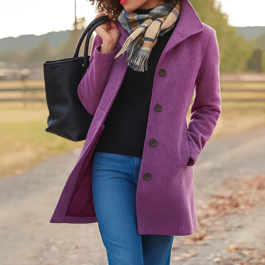 Dafne – cappotto donna elegante con bottoni