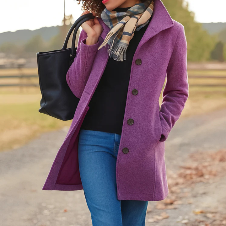 Dafne – cappotto donna elegante con bottoni