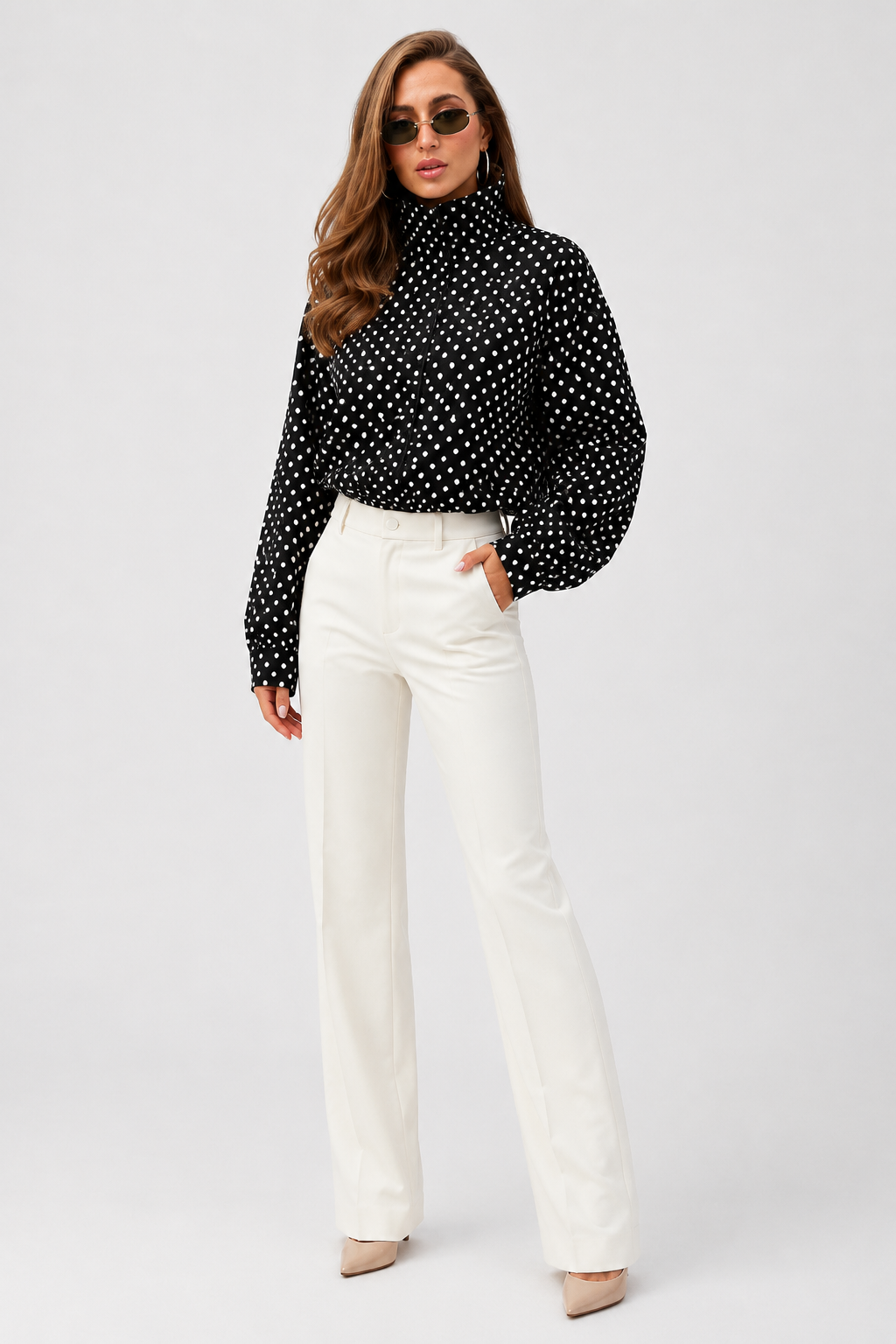 Cecilia | giacca leggera a pois