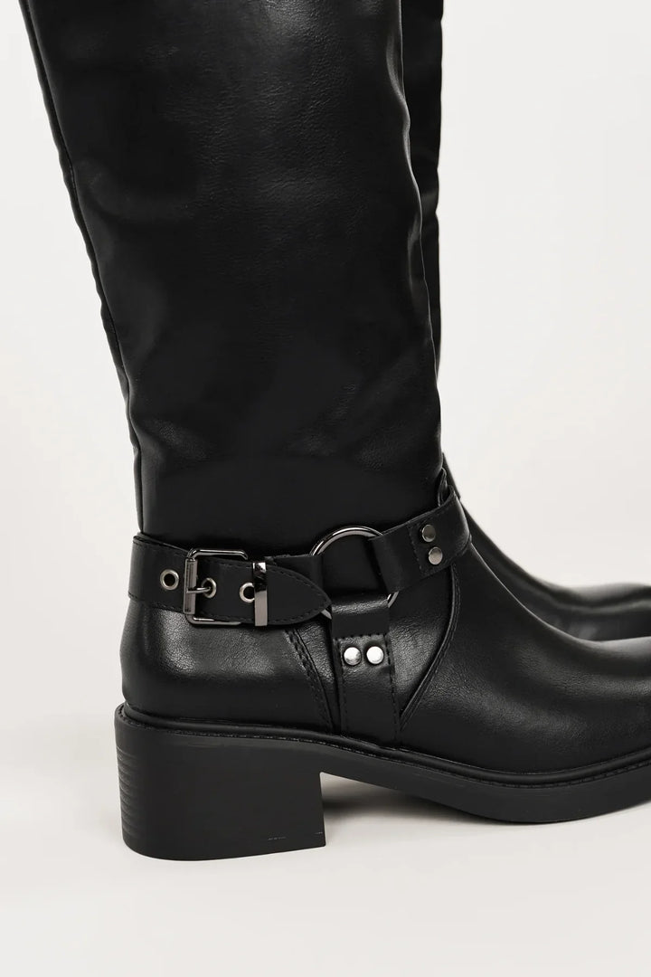 Licia | stivali biker con tacco largo