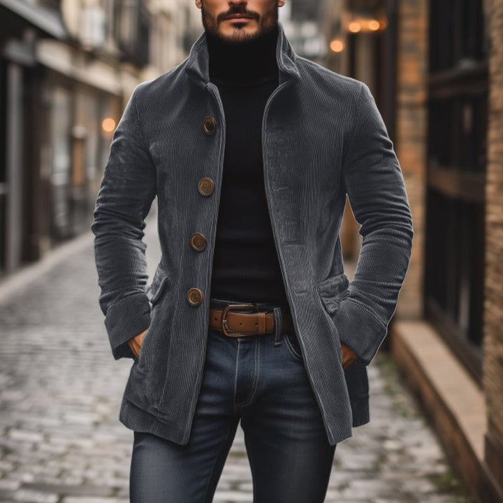 Pietro – cappotto uomo corto in velluto a coste
