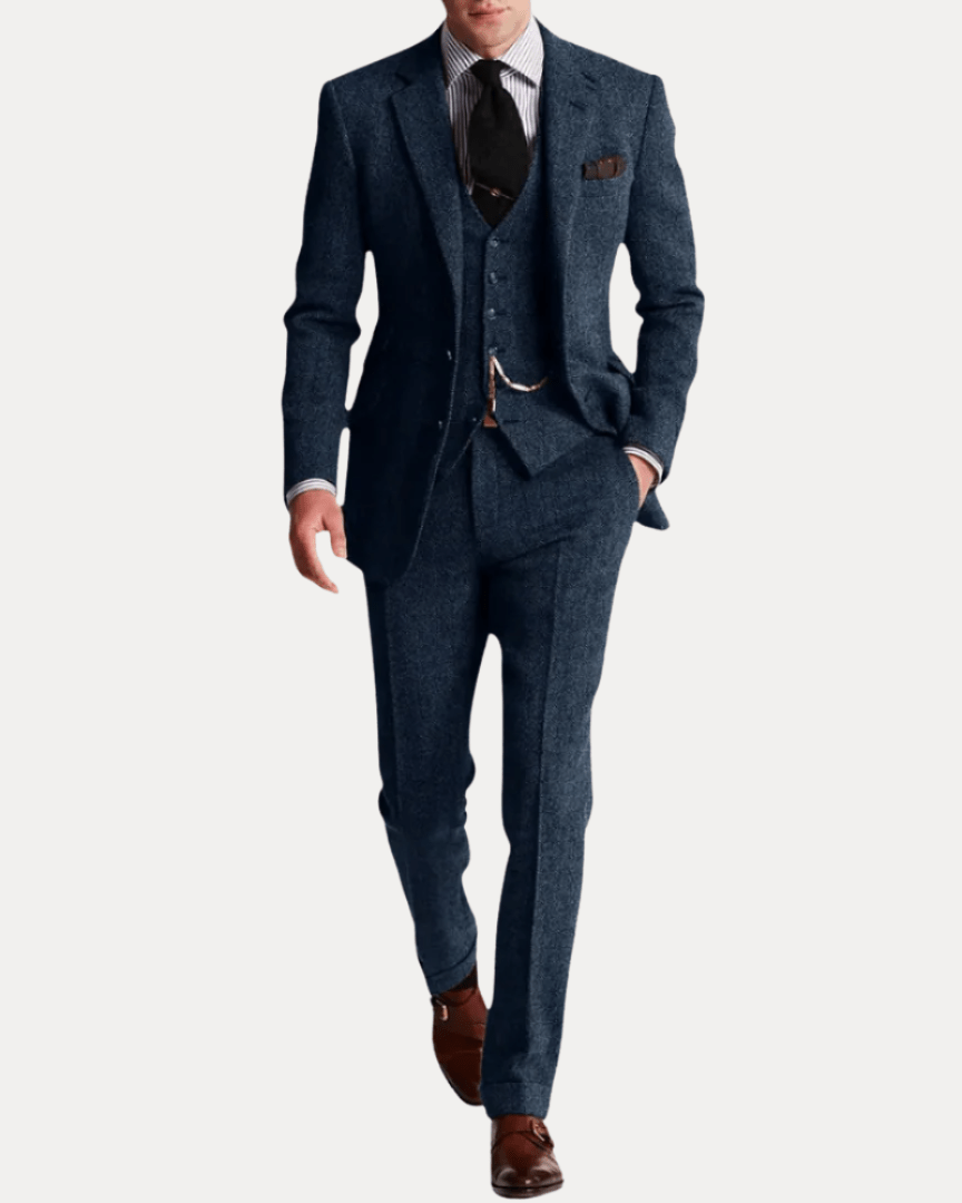 Raffaele – abito uomo tre pezzi in tweed di lana