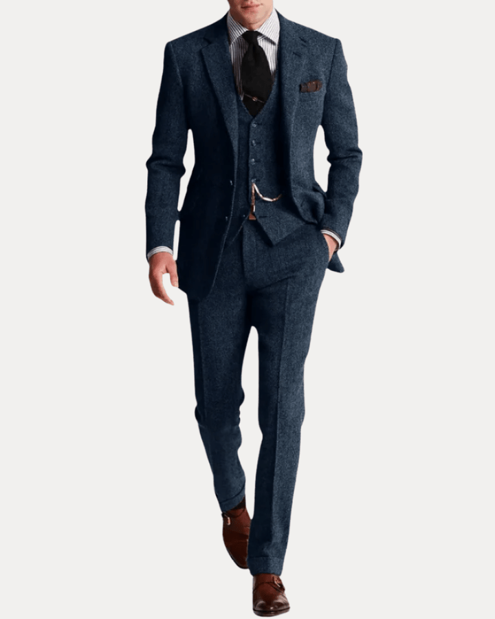 Raffaele – abito uomo tre pezzi in tweed di lana