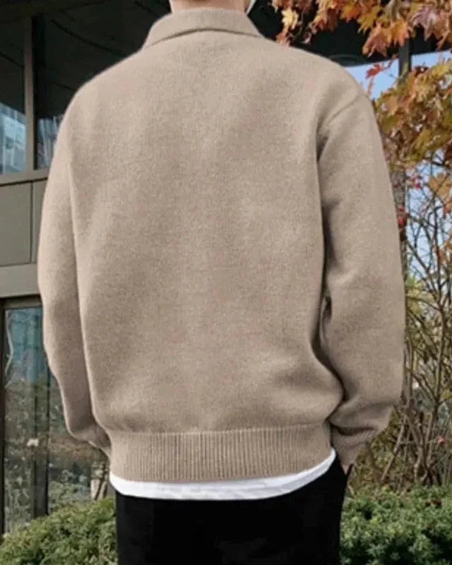 Giorgio | maglione mezza zip uomo in lana – maglione con colletto e bottoni