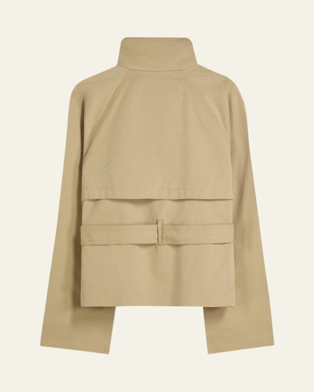 Trench corto donna con cintura – Bianca
