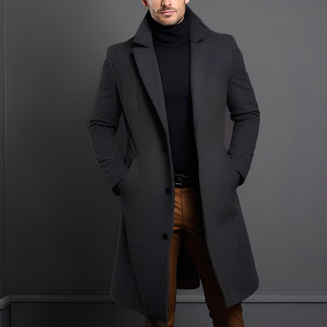 Cappotto lungo uomo elegante monopetto – Corrado