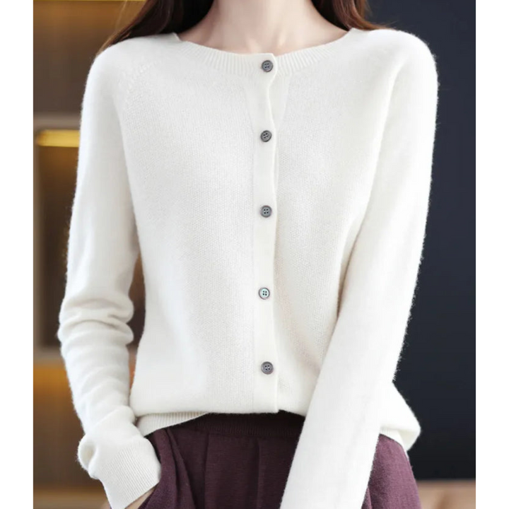 Livia – cardigan donna in lana merino e cashmere