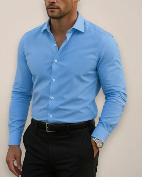 Zeno | camicia stretch colletto strutturato