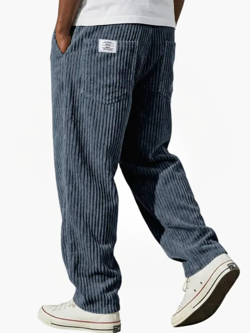 Pantaloni velluto uomo a coste con coulisse – Franco