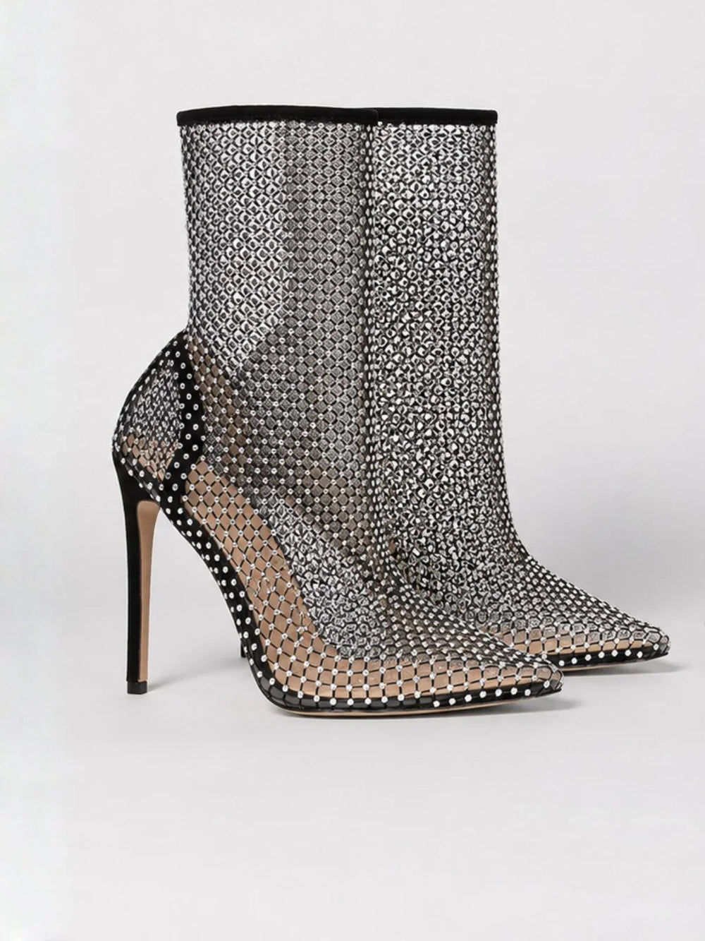 Samanta | stivaletti in rete con strass