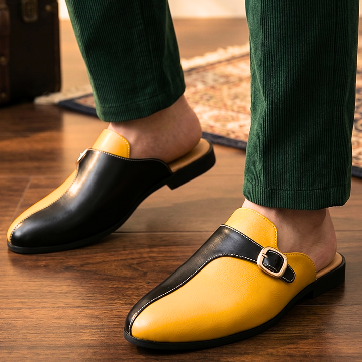 Vincenzo | mocassini uomo in pelle con fibbia – slip on bicolore eleganti