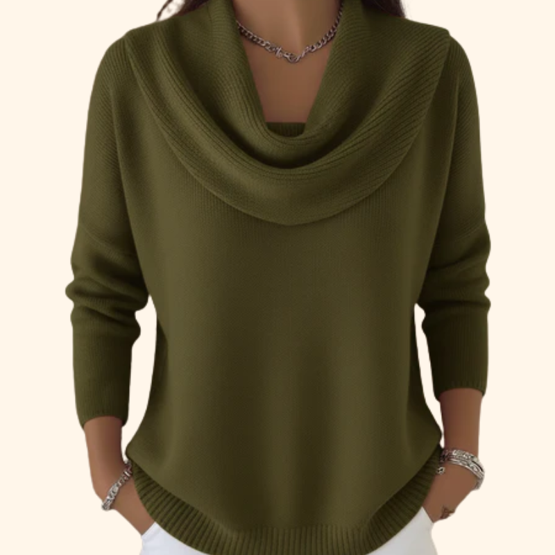 Bettina – maglione donna con collo a cascata