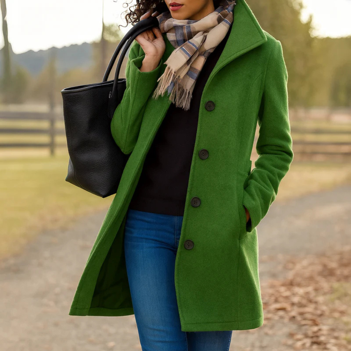 Dafne – cappotto donna elegante con bottoni