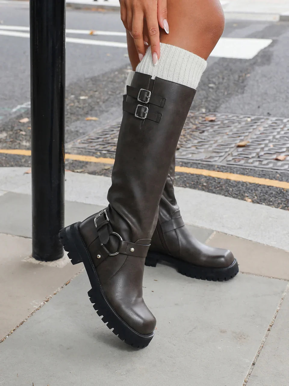 Fernanda | stivali biker con plateau