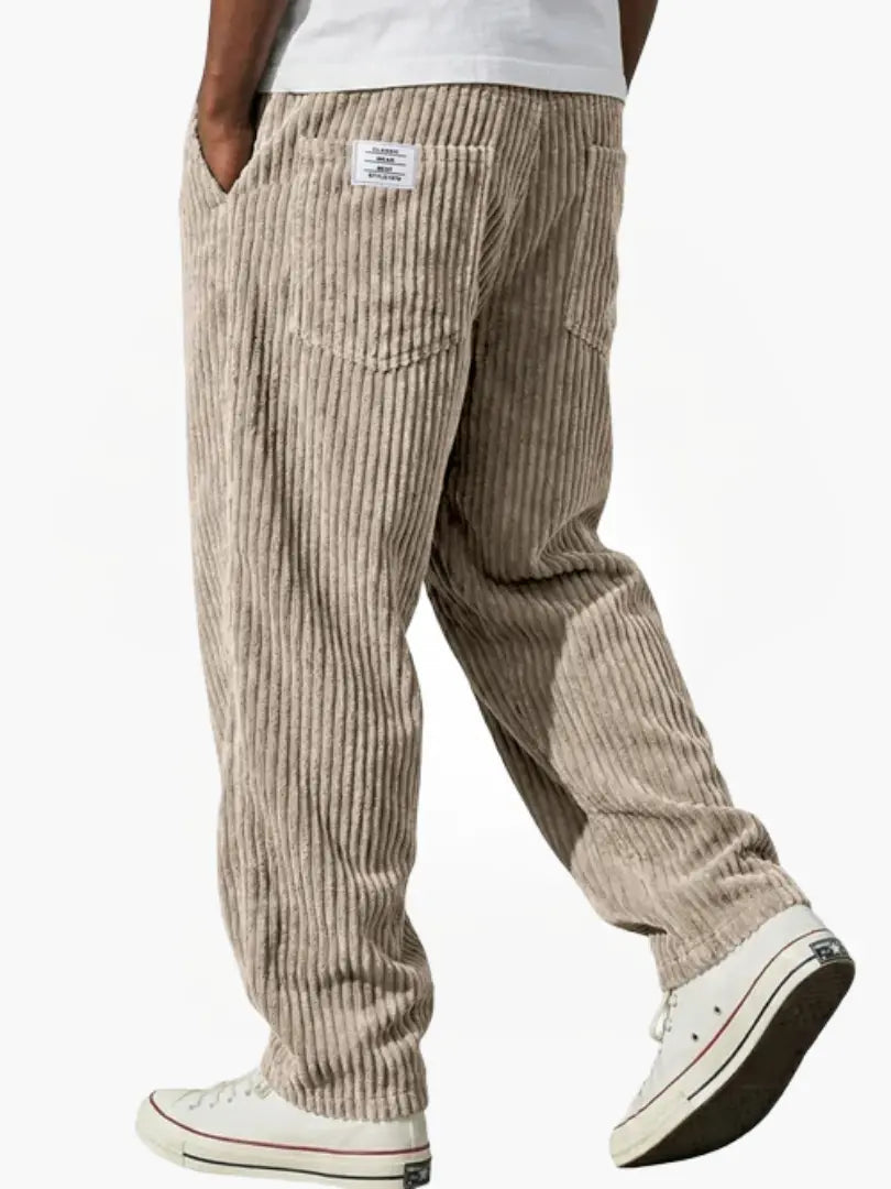 Pantaloni velluto uomo a coste con coulisse – Franco