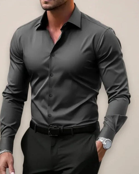 Zeno | camicia stretch colletto strutturato